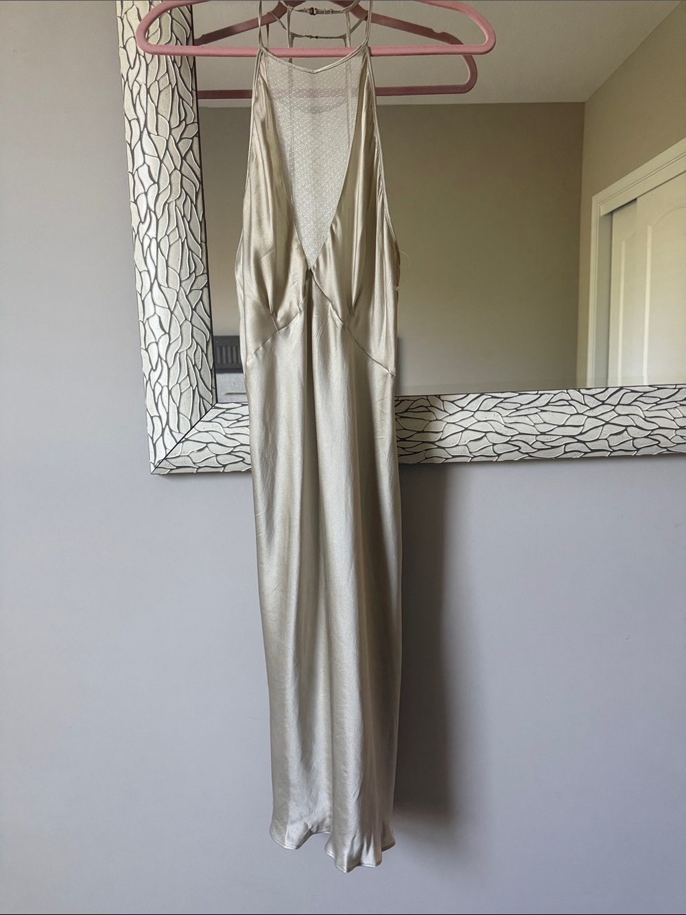 Victoria secret Silk Champagne Slip Dress - Women's Intimates size S so cute